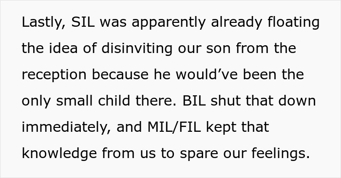 Text excerpt discussing the mother of ring bearer shocked by bride leaving her off guest list despite RSVP and help. Text excerpt discussing the mother of ring bearer shocked by bride leaving her off guest list despite RSVP and help.