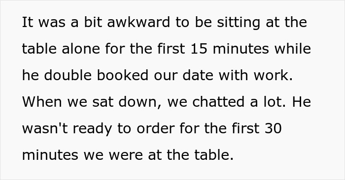 Woman tells guy there’s no spark after first date while he demands she pay for meal he got free.