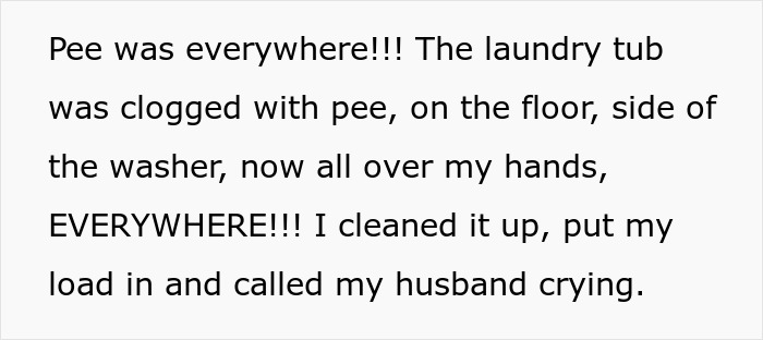 Couple frustrated as roomie’s kids cover laundry area in pee despite repeated requests to look after them properly. Couple frustrated as roomie’s kids cover laundry area in pee despite repeated requests to look after them properly.