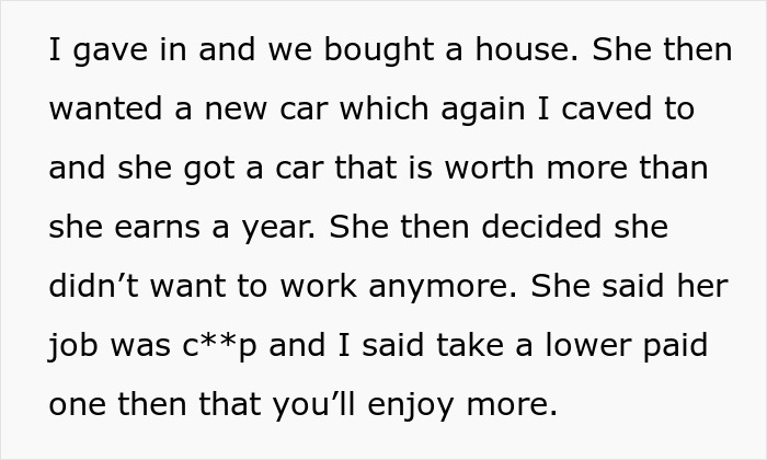 Text excerpt discussing a husband’s perspective on being a tradwife and financial decisions in their marriage. Text excerpt discussing a husband’s perspective on being a tradwife and financial decisions in their marriage.