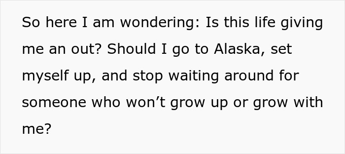 Alt text: A woman reflects on her decision to move Alaska alone seeking a fresh start and personal growth. Alt text: A woman reflects on her decision to move Alaska alone seeking a fresh start and personal growth.