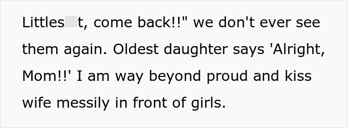 Text excerpt from story about an entitled lady luring renters to her cabin by offering free clueless babysitter neighbors. Text excerpt from story about an entitled lady luring renters to her cabin by offering free clueless babysitter neighbors.
