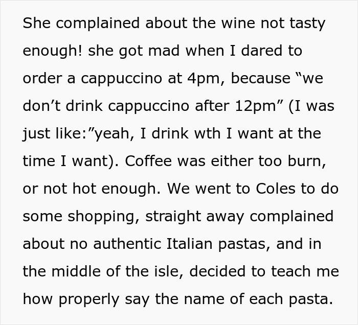 Host uses spices and drinks cappuccino after noon, gets mocked by hubby’s Italian friend during visit. Host uses spices and drinks cappuccino after noon, gets mocked by hubby’s Italian friend during visit.