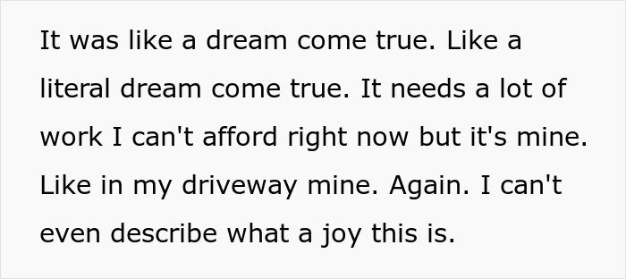 Man excitedly shares joy of buying a 1972 Ford Bronco, chasing high school memories despite challenges. Man excitedly shares joy of buying a 1972 Ford Bronco, chasing high school memories despite challenges.
