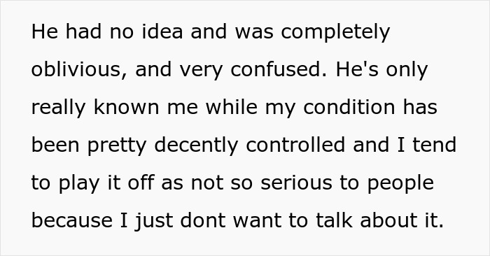 Text explaining a psoriasis condition, highlighting a refusal to hide psoriasis at a wedding without body makeup. Text explaining a psoriasis condition, highlighting a refusal to hide psoriasis at a wedding without body makeup.