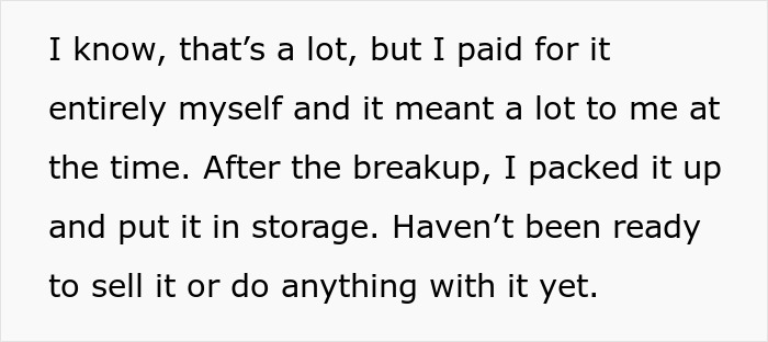 Text excerpt about keeping a wedding dress after a breakup, relating to wedding dress sisters drama. Text excerpt about keeping a wedding dress after a breakup, relating to wedding dress sisters drama.