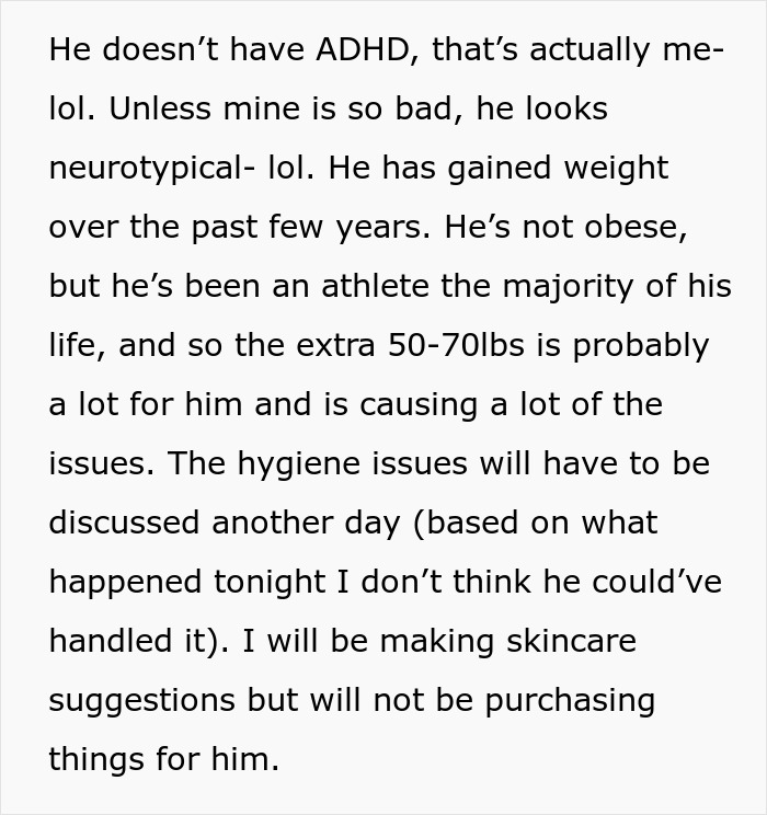 Text about a wife feeling grossed out by her husband's hygiene and weight gain causing relationship issues. Text about a wife feeling grossed out by her husband's hygiene and weight gain causing relationship issues.