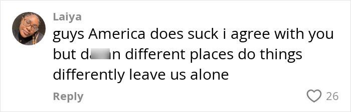 Screenshot of a social media comment discussing Americans and the European views on primitive way of eating with cutlery. Screenshot of a social media comment discussing Americans and the European views on primitive way of eating with cutlery.