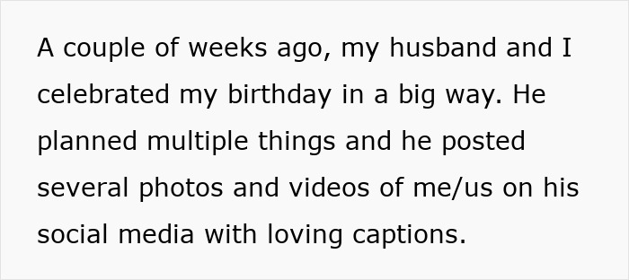 Text about wife wondering if husband loves her despite an 8-year affair, with surprising social media posts.