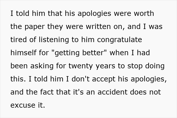 Text about wife threatening husband with cold showers due to his bad memory and repeated apologies not accepted. Text about wife threatening husband with cold showers due to his bad memory and repeated apologies not accepted.
