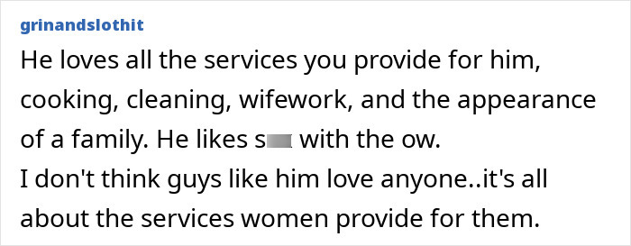 Screenshot of a forum post discussing doubts about love after an 8-year affair, sparking disbelief among readers. Screenshot of a forum post discussing doubts about love after an 8-year affair, sparking disbelief among readers.