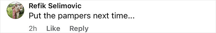 Comment saying Put the pampers next time in response to viral video of woman urinating while powerlifting in competition dividing the internet. Comment saying Put the pampers next time in response to viral video of woman urinating while powerlifting in competition dividing the internet.