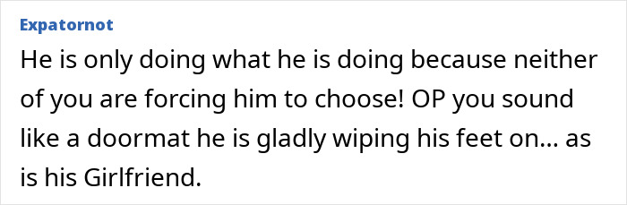 Screenshot of a forum comment discussing doubts about husband's love amid an 8-year affair and disbelief at the situation. Screenshot of a forum comment discussing doubts about husband's love amid an 8-year affair and disbelief at the situation.
