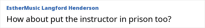 Comment text questioning legal action against instructor in tragic freak accident involving paralyzing Jiu-Jitsu sparring incident. Comment text questioning legal action against instructor in tragic freak accident involving paralyzing Jiu-Jitsu sparring incident.