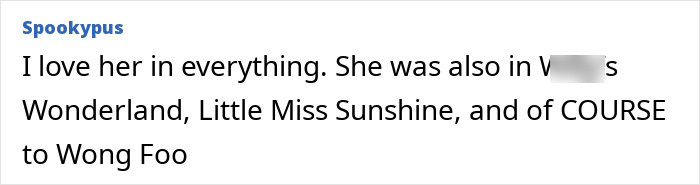 Forum comment text highlighting admiration for a beloved ’90s star and Rain Man co-star’s varied roles. Forum comment text highlighting admiration for a beloved ’90s star and Rain Man co-star’s varied roles.
