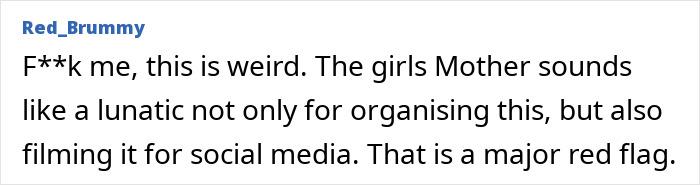 Commenter expressing concern about a disturbing Disneyland wedding involving a man and a young girl, highlighting red flags. Commenter expressing concern about a disturbing Disneyland wedding involving a man and a young girl, highlighting red flags.