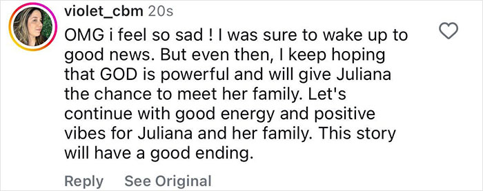 Comment expressing sadness and hope for female tourist abandoned by guide during Indonesian volcano hike who went missing.
