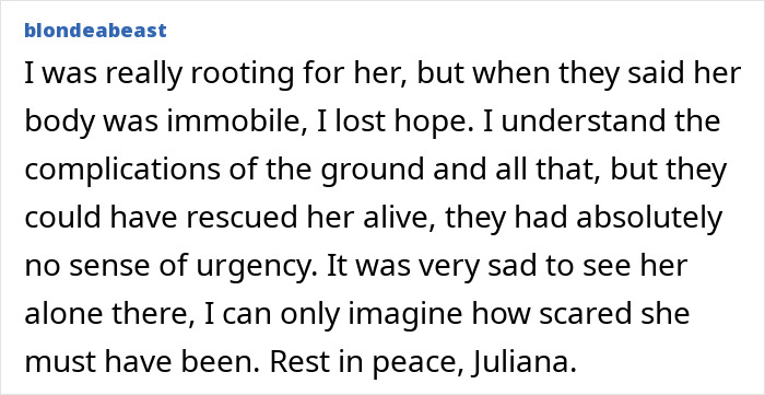 Comment expressing sorrow and outrage over tourist abandoned in active volcano and her viral final post. Comment expressing sorrow and outrage over tourist abandoned in active volcano and her viral final post.