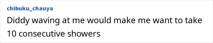 Text post by user chibuku_chauya expressing discomfort about Diddy waving at them, related to court sketch artist coverage. Text post by user chibuku_chauya expressing discomfort about Diddy waving at them, related to court sketch artist coverage.