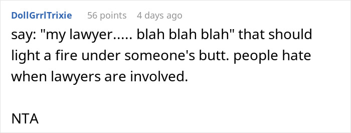 Screenshot of a Reddit comment advising to mention a lawyer to challenge maternity leave denial from a company. Screenshot of a Reddit comment advising to mention a lawyer to challenge maternity leave denial from a company.