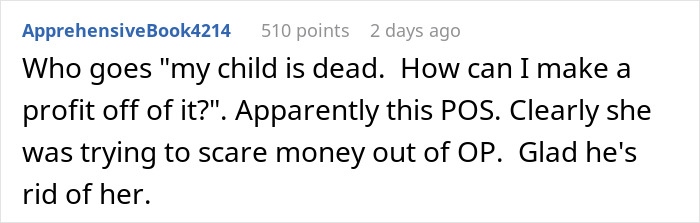 Reddit user expresses concern about potential lawsuit from late girlfriend’s mom demanding $100K, seeks legal advice online. Reddit user expresses concern about potential lawsuit from late girlfriend’s mom demanding $100K, seeks legal advice online.
