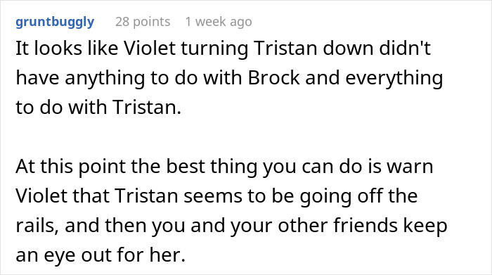 Screenshot of a Reddit comment discussing a guy turning psycho on friends after his crush chose his friend. Screenshot of a Reddit comment discussing a guy turning psycho on friends after his crush chose his friend.