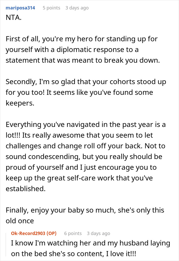 Comment thread discussing a mom assuming neighbor will babysit due to being a SAHM, with responses supporting boundaries. Comment thread discussing a mom assuming neighbor will babysit due to being a SAHM, with responses supporting boundaries.