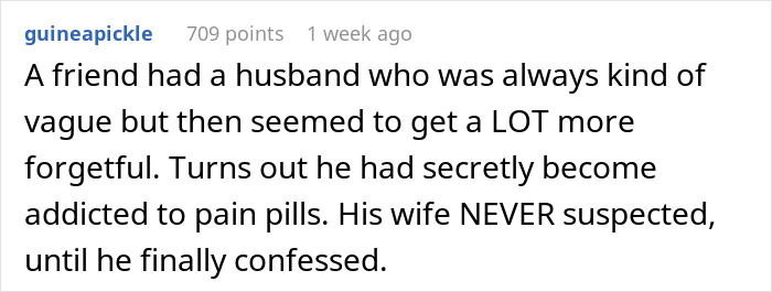 Text post describing a wife feeling grossed out and unsure how to come back from her husband's secret addiction. Text post describing a wife feeling grossed out and unsure how to come back from her husband's secret addiction.