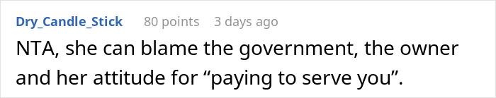 Reddit comment discussing tipping and attitudes toward paying for service in a conversation about tipping 83 cents. Reddit comment discussing tipping and attitudes toward paying for service in a conversation about tipping 83 cents.