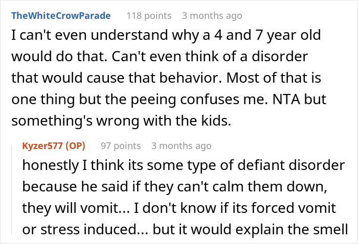 Reddit discussion about couple kicking out roomie after his kids cover everything in pee despite requests to watch them. Reddit discussion about couple kicking out roomie after his kids cover everything in pee despite requests to watch them.