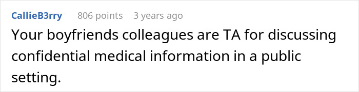 Comment on social media post about woman refusing to leave party she planned after boyfriend and friends demand privacy, displayed on a white background. Comment on social media post about woman refusing to leave party she planned after boyfriend and friends demand privacy, displayed on a white background.