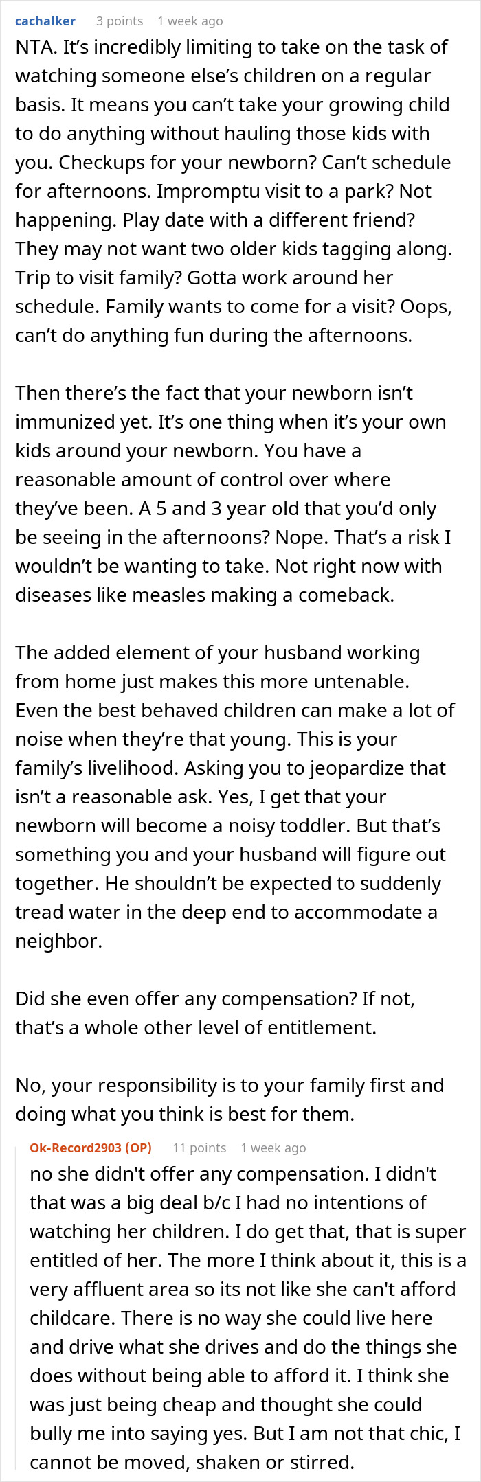Entitled Mom Gets Shut Down In Group Chat After Whining About Neighbor Refusing To Watch Her Kids Entitled Mom Gets Shut Down In Group Chat After Whining About Neighbor Refusing To Watch Her Kids