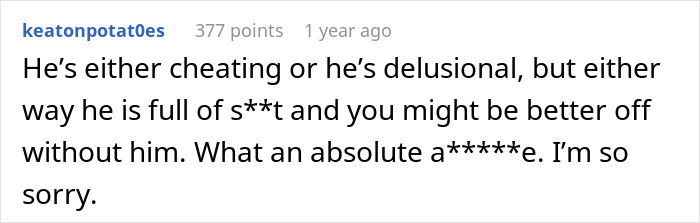 Screenshot of a Reddit comment criticizing a man who can’t bond with his daughter because she was a cesarean baby. Screenshot of a Reddit comment criticizing a man who can’t bond with his daughter because she was a cesarean baby.