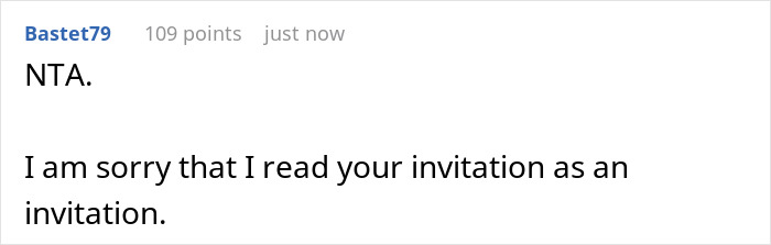 Screenshot of an online comment discussing a young mom bringing her illegitimate kid to a family wedding controversy.