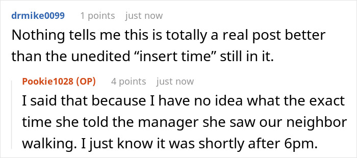 Screenshot of an online conversation about a woman stalking a colleague to confirm he’s sick and regretting turning him in. Screenshot of an online conversation about a woman stalking a colleague to confirm he’s sick and regretting turning him in.