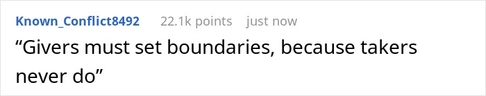 Text post showing a quote about setting boundaries, related to a teacher paying family’s bills and facing criticism. Text post showing a quote about setting boundaries, related to a teacher paying family’s bills and facing criticism.