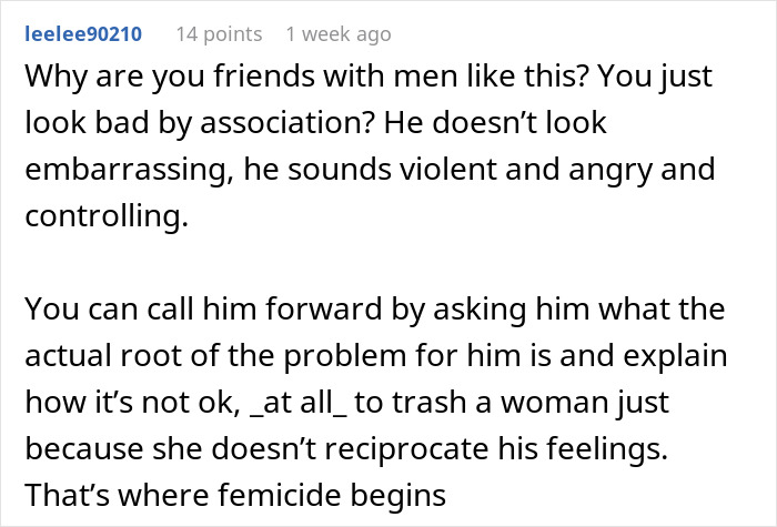 Alt text: Comment discussing a guy turning psycho on friends after his crush chose his friend, highlighting violent and controlling behavior. Alt text: Comment discussing a guy turning psycho on friends after his crush chose his friend, highlighting violent and controlling behavior.