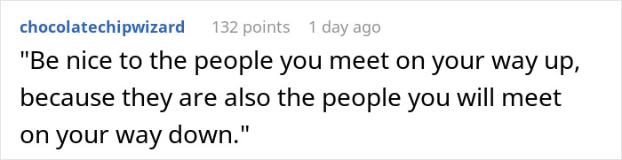 Man controlling big money projects shares a quote about kindness and treating people well on the way up and down. Man controlling big money projects shares a quote about kindness and treating people well on the way up and down.