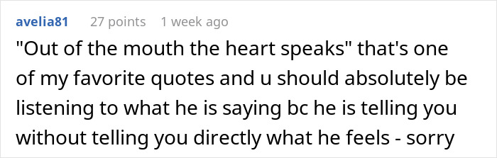 Comment about groom-to-be making cold feet jokes, hinting at doubts about marriage commitment. Comment about groom-to-be making cold feet jokes, hinting at doubts about marriage commitment.