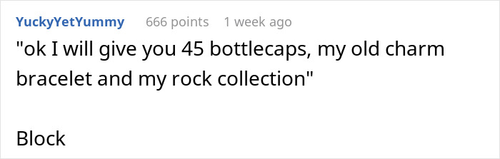 Screenshot of a social media comment about a woman telling a guy there’s no spark after first date and meal dispute.