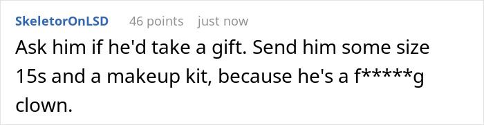 Screenshot of a Reddit comment showing a user mocking someone trying to cash in on a job found through a friend. Screenshot of a Reddit comment showing a user mocking someone trying to cash in on a job found through a friend.