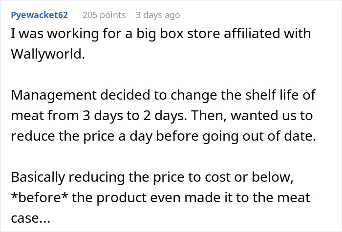 Comment describing a big box store manager’s new rule causing confusion and disaster in the backroom.