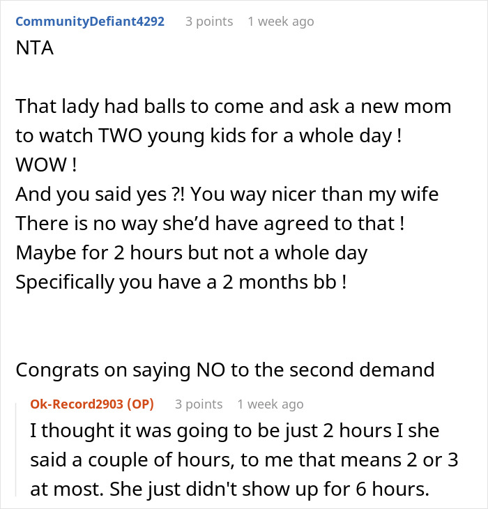 Entitled Mom Gets Shut Down In Group Chat After Whining About Neighbor Refusing To Watch Her Kids Entitled Mom Gets Shut Down In Group Chat After Whining About Neighbor Refusing To Watch Her Kids