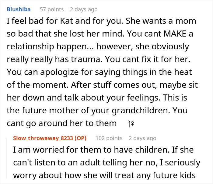 Reddit discussion about daughter-in-law seeking relationship with mother-in-law and facing rejection in family dynamics. Reddit discussion about daughter-in-law seeking relationship with mother-in-law and facing rejection in family dynamics.