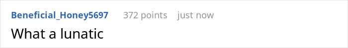 Comment reading what a lunatic, posted by a coworker about reserving microwave for dietary needs in an online discussion. Comment reading what a lunatic, posted by a coworker about reserving microwave for dietary needs in an online discussion.