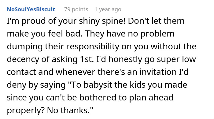 Comment on pediatrician refusing nanny duties, highlighting family tension and preference for wine over baby bottles. Comment on pediatrician refusing nanny duties, highlighting family tension and preference for wine over baby bottles.