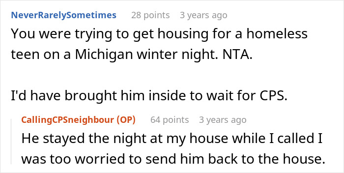 Discussion about a mom throwing kid out on a cold Xmas night for not making bed and neighbors calling CPS.