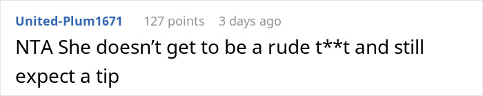 Screenshot of a Reddit comment discussing tipping etiquette in the context of am I the jerk for tipping 83 cents. Screenshot of a Reddit comment discussing tipping etiquette in the context of am I the jerk for tipping 83 cents.