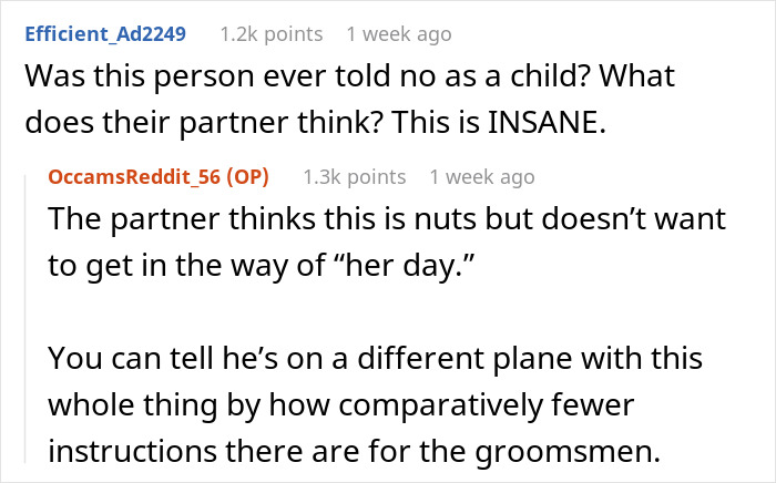 Reddit thread discussing last-minute wedding changes and the resulting wedding shaming among users in a heated exchange. Reddit thread discussing last-minute wedding changes and the resulting wedding shaming among users in a heated exchange.