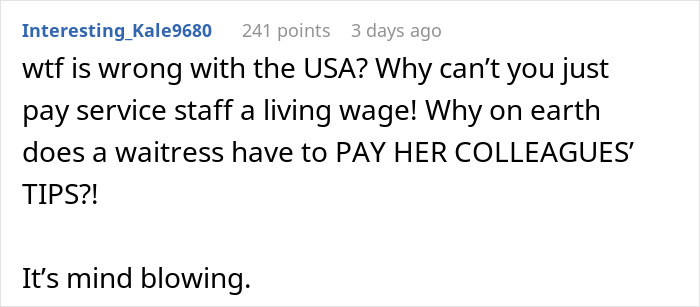 Comment discussing frustration with tipping culture and service staff wages related to tipping 83 cents dilemma. Comment discussing frustration with tipping culture and service staff wages related to tipping 83 cents dilemma.